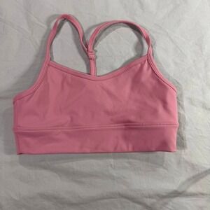 Viella M Dance Collection Kids Pink Racerback Sports Bra Top Size Medium